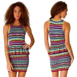 Torn by Ronny Kobo Solange Vintage Stripe Dress XS